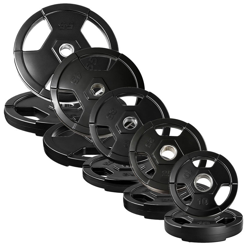 2"  Rubber Plates 10–55 lbs – Durable Low-Noise Weight Set