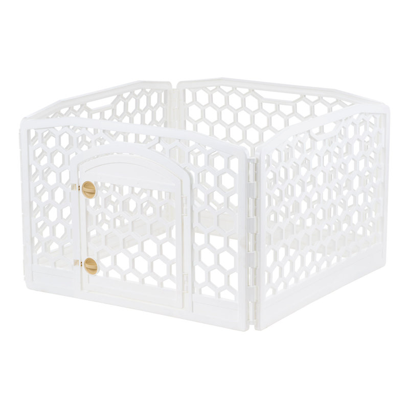 IRIS Dog Exercise Playpen, White, 24-in, 4-panel
