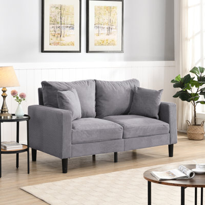 2 In Gray, Maximize Small Spaces With Wooden Frame 57" High Resilience , Wood For Apartment Living