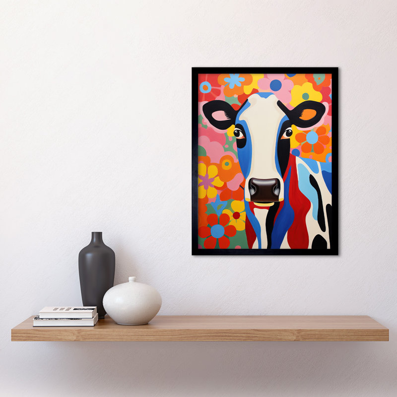 Colourful Cow - Single Picture Frame Print