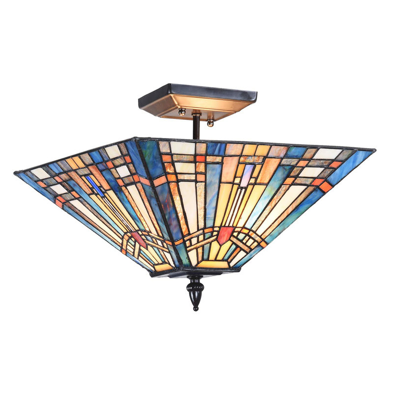Plafonnier 14 lumières Tiffany