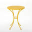 Ensemble bistro d'extérieur 3 pièces avec table ronde et fauteuils Rune, jaune