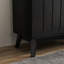 Armoire de rangement, moderne, bois, tablettes réglables, buffet cannelé Mid-Century avec pieds solides, buffet avec noyer