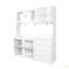 Grande armoire huche de cuisine l 63 po, armoire de rangement autoportante avec 4 portes, 4 tiroirs et tablette à micro-ondes-1236127026