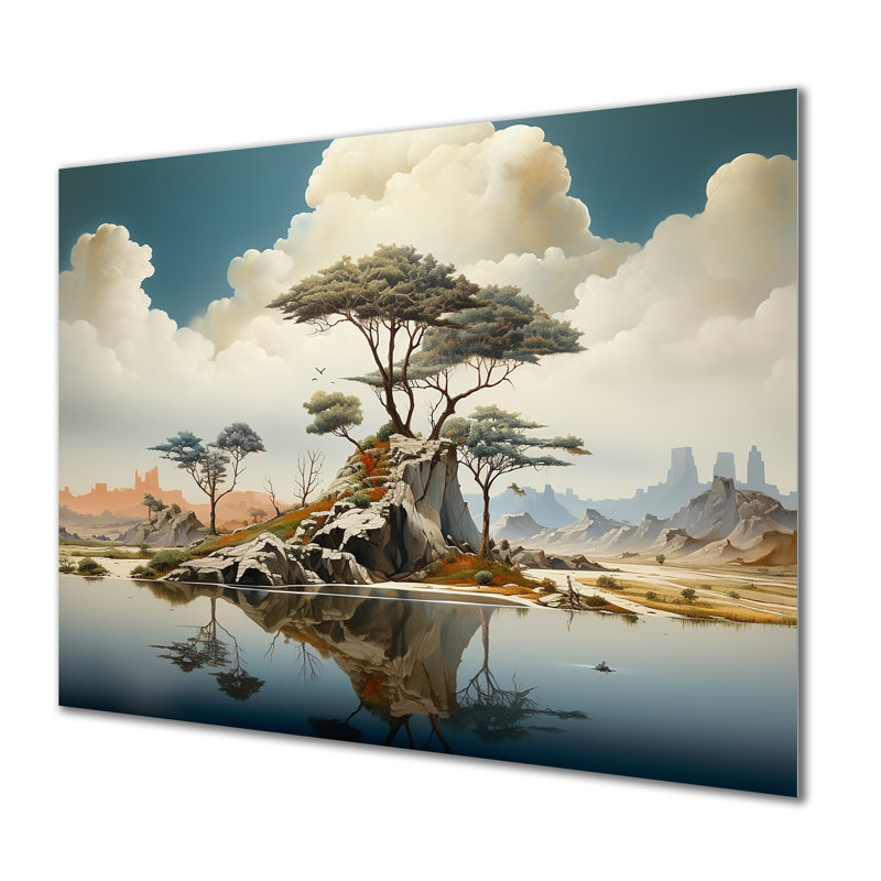 Mind - Blowing Surreal Tree Landscape I - Abstract Landscape, 12" H x 20" W x 1" D