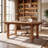 63" Farmhouse Solid Wood Executive Desk