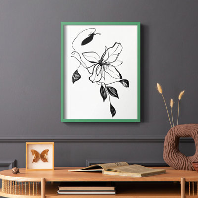 Wild Clematis I, toile tendue avec châssis de qualité supérieure - prête à être accrochée