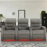 Fauteuil inclinable électrique pour fauteuil de jeu en cuir fleur avec plateau et porte-gobelet USB
