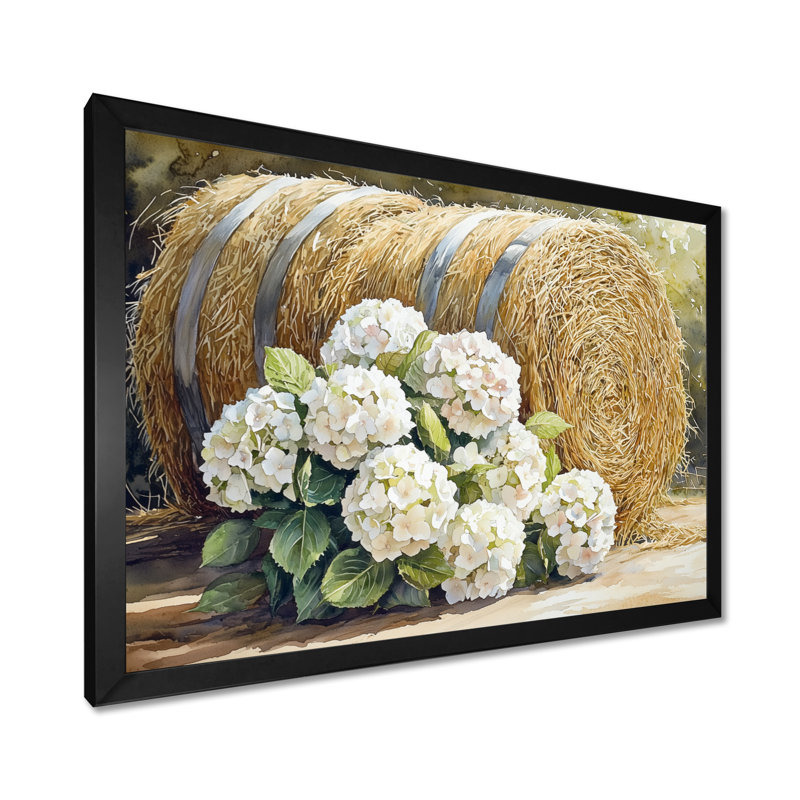 «Hydrangeas In The Farmyard II - Hydrangea», art encadré, Reproduction encadrée d'une seule photo, H 30 po x l 40 po