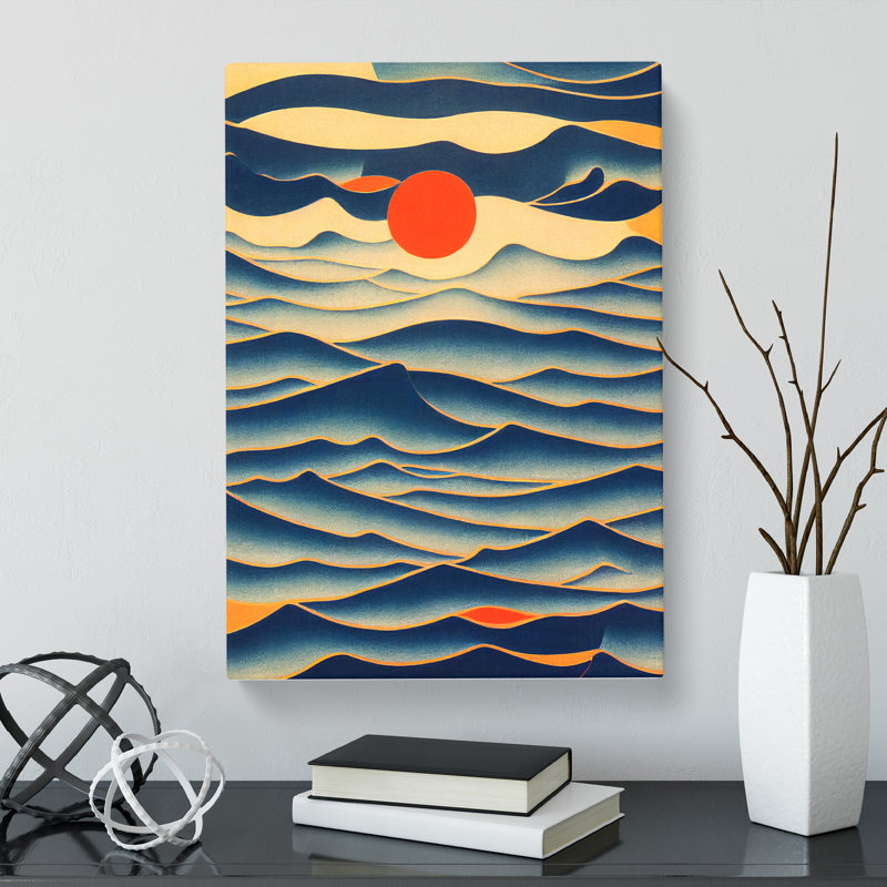 Ocean Abstract Painting Vol.4 - Wrapped Canvas, 50cm H x 35cm W x 3cm D