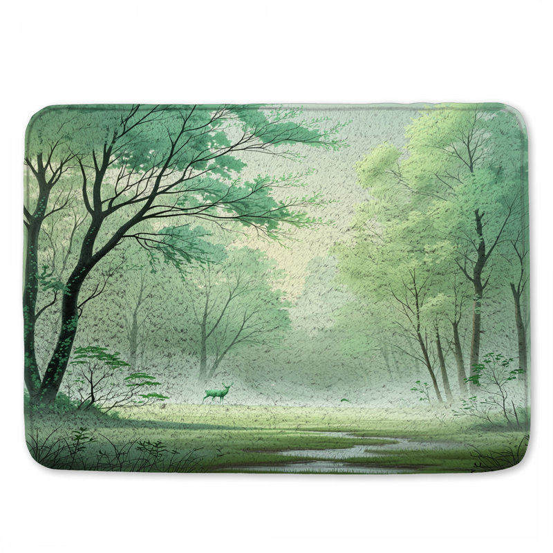 Tapis de bain Misty Forest, 34in W x 21in L