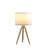 Kera Table Lamp, White Drum Shade, Brass Gold Tripod Base 39 Inch