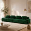 Canapé modulaire moderne en forme de U avec tissu velours côtelé, assise profonde et repose-pieds mobile-616800774-616800775