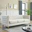 Velvet Sofa For Living Room,Buttons Tufted Square Arm Couch-156252292