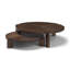 Ensemble de 2 contremarches en bois de noyer brun foncé Stow