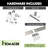 Brushed Nickel Arrow Design Non-Bypass Single Track Two Door Hardware Kit( Door Not Included)-36324591