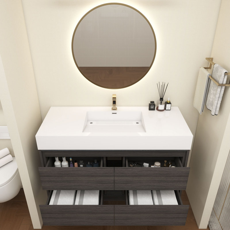 Base de meuble-lavabo 48 po Victoria, Chêne gris