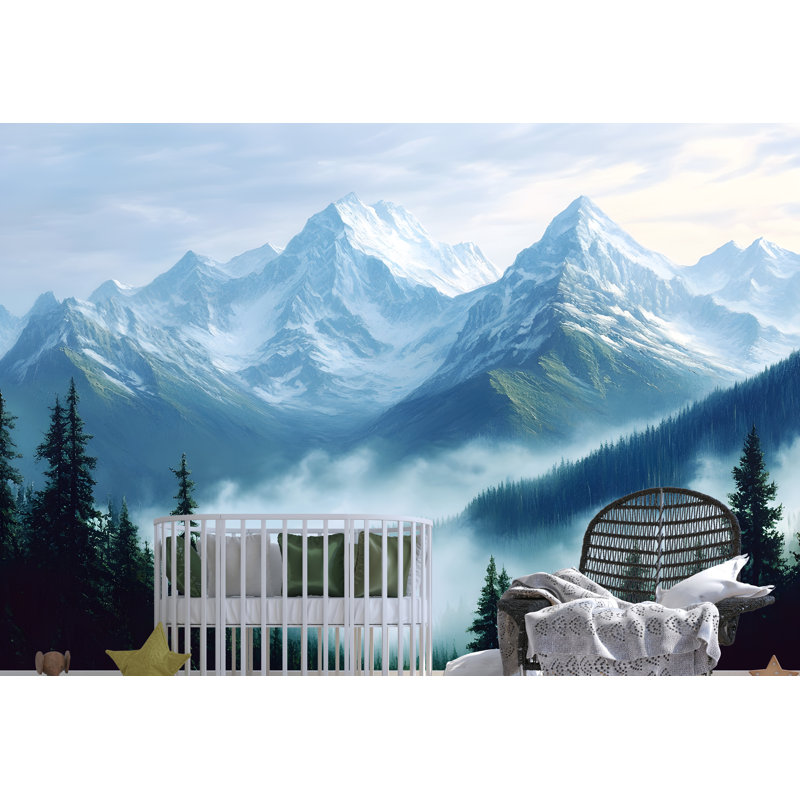Spiritual Awakening Wallpaper – Meditative Sunrise Vision Wall Mural With Celestial Energy, L 165 po x l 120 po