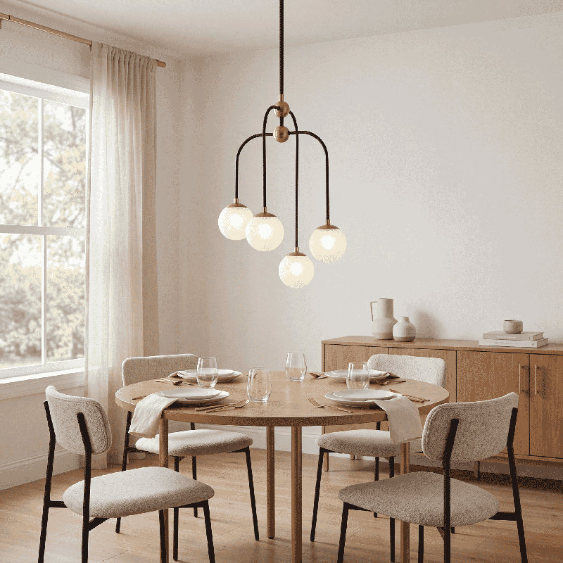 Randal 4 - Light Cluster Modern Linear Chandelier