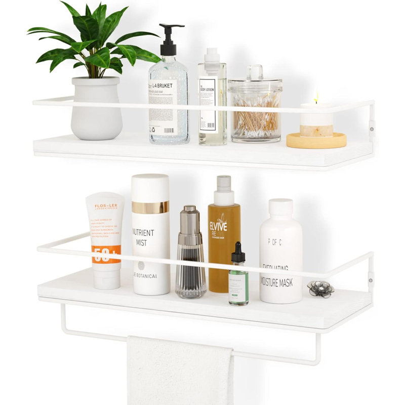 Floating Shelves For Wall Set Of 2, White