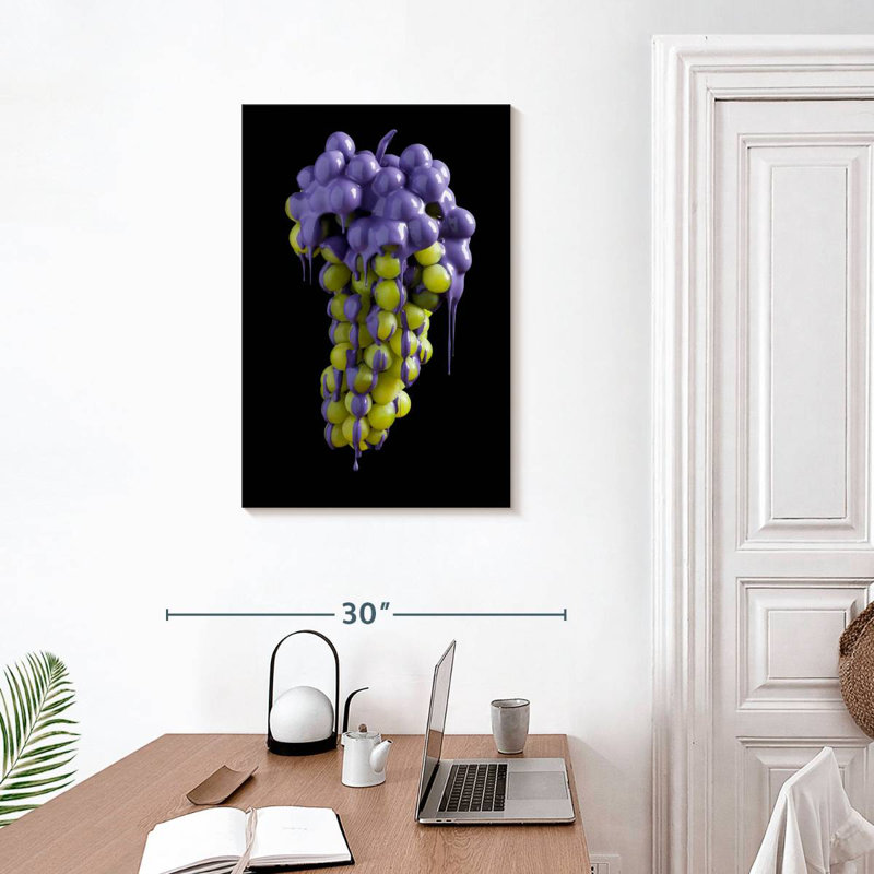 Yarlin Grapes Dripping Purple, 30" H x 20" W