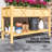 Multifunctional Dual-tier Wood Planters With Storage For Outdoor Use