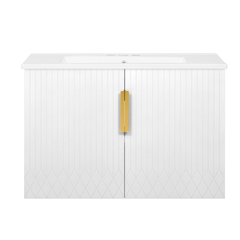Meuble-lavabo moderne spacieux en bois massif pour l'élégance de la salle de bain