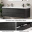 Base de meuble-lavabo mural moderne 60 po avec lavabo double 60 po, armoire flottante peinte, tiroirs à fermeture en douceur-110974068