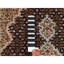 Tapis unique noué à la main de 3 pi x 5 pi 3 po noir / orange / brun clair Fredreich