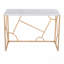 Bureau contemporain, métal doré et bois blanc