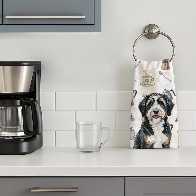 Berndoodle Coffee Bar Kitchen Towel, Berndoodle