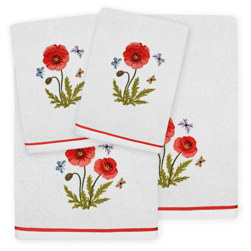4 Piece Turkish Cotton Towel Set, Silver