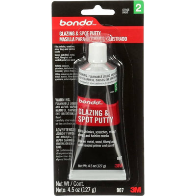 Bondo 907 4.5Oz Glazing & Spot Putty-1PK