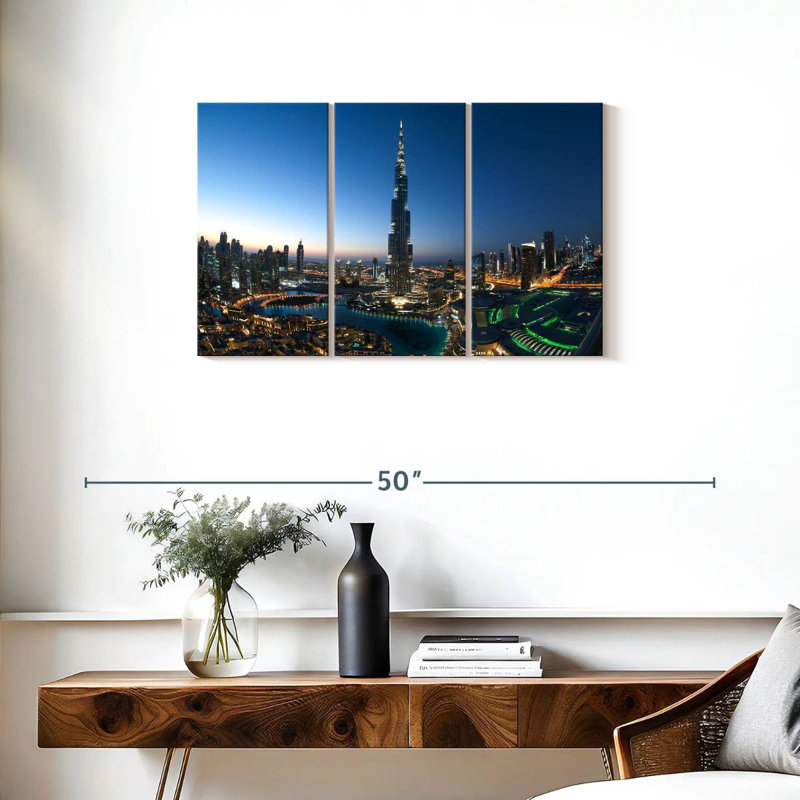 Dubai City Opulence, 20" H x 33" W