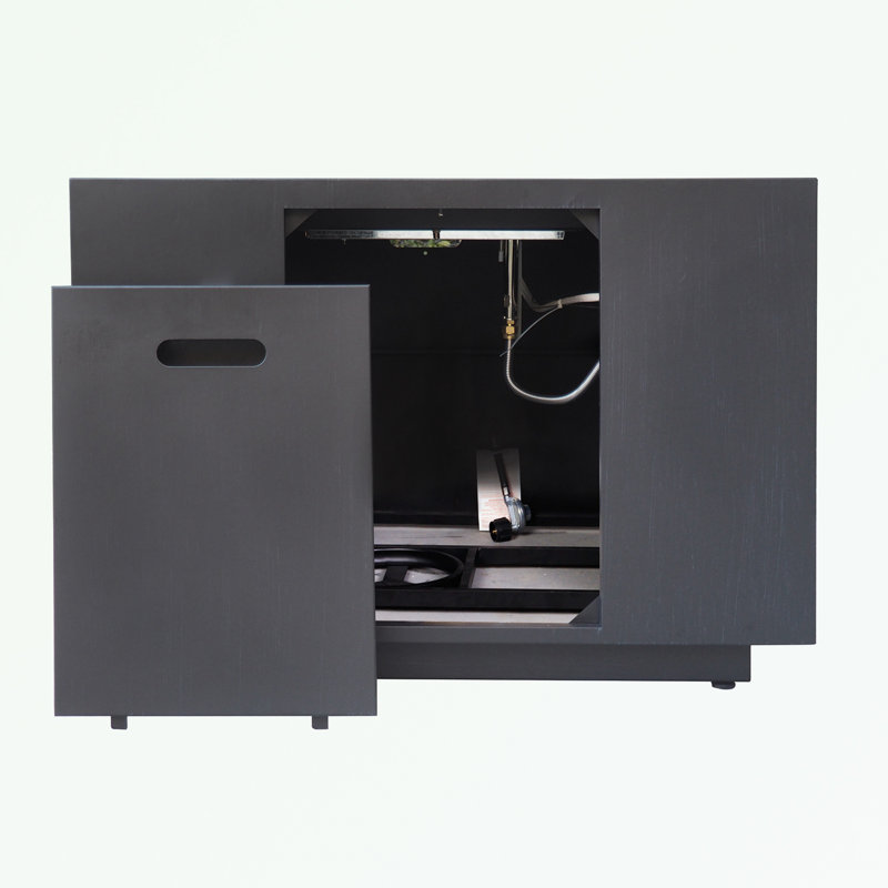 Square Outdoor Patio Propane Fire Pit