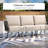 Outdoor Patio Armless Chair With Woven Rattan Wicker