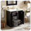 Armoire de rangement en bois massif avec lavabo en céramique-311670894