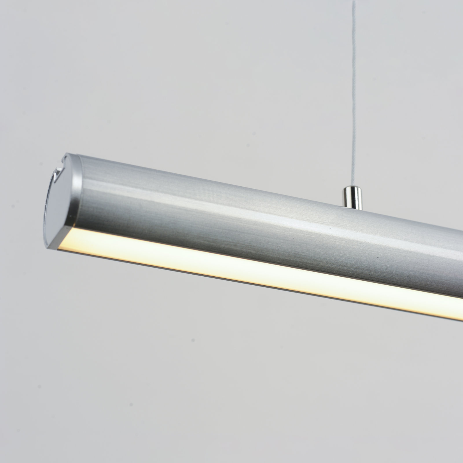 Collie Single Light LED Pendant, Satin Aluminum