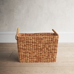 Rectangle Wicker Baskets With Handle Roll Paper Storage - Temu