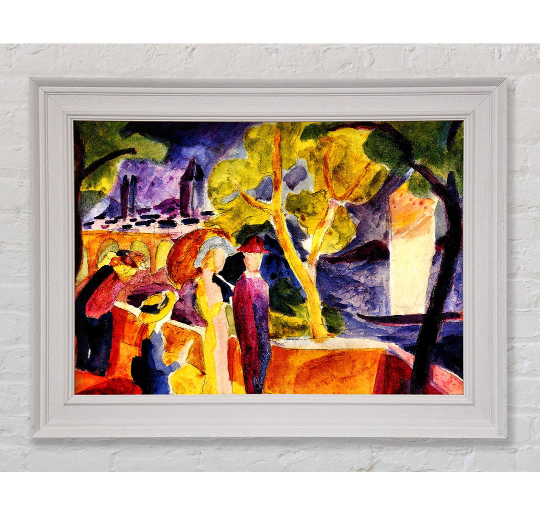 August Macke Spaziergang am See - Einzelne Bilderrahmen Kunstdrucke