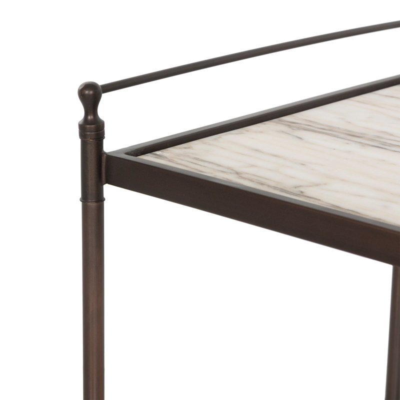 Eisen Nightstand-Striated Marble