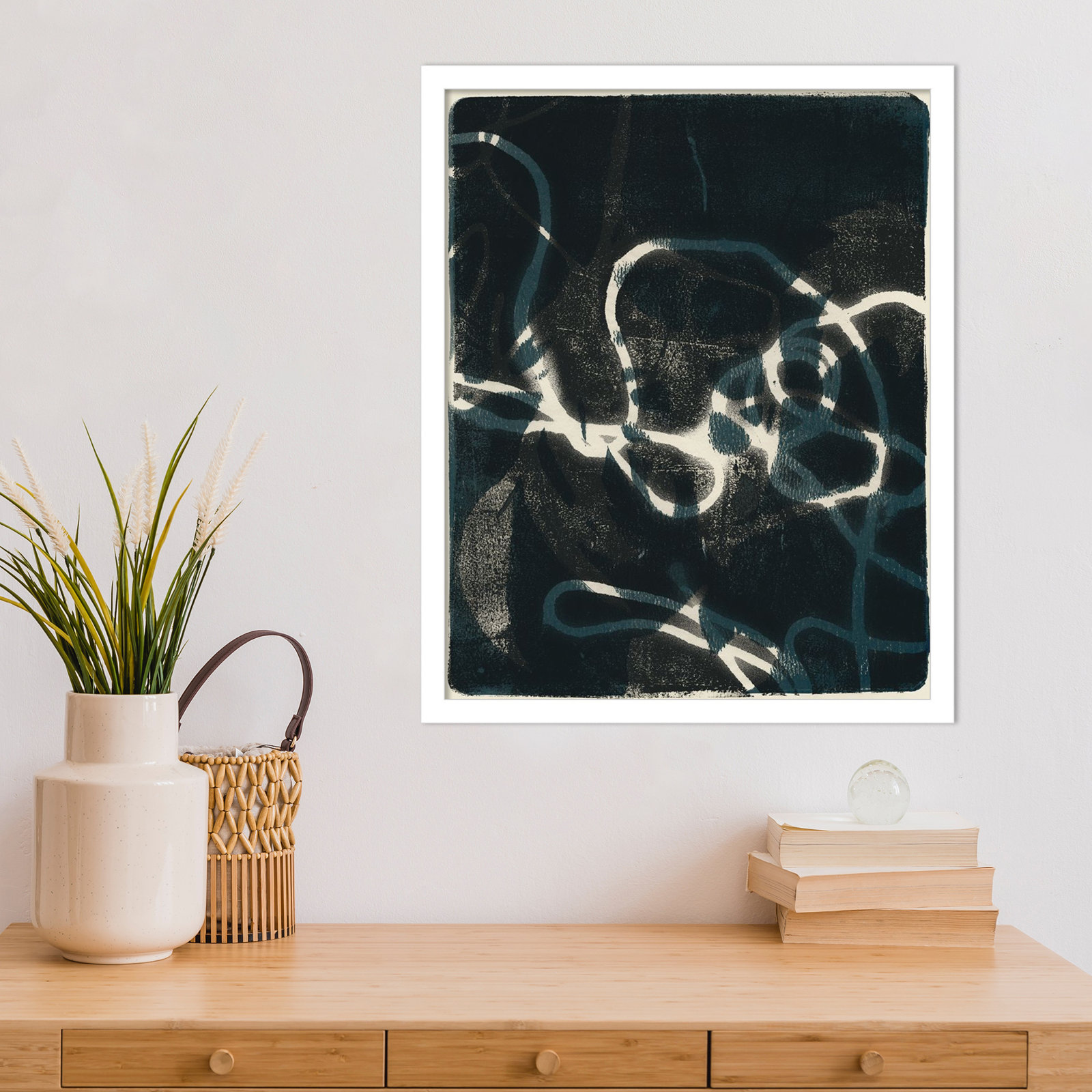 Shifting Shadows II by Victoria Barnes Wood Framed Wall Art Print, White, 21" H x 17" W