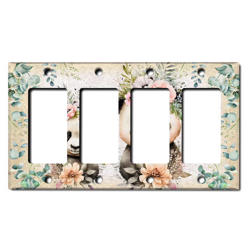 Copper Rust Patina Teal Print 4 - Gang Toggle Light Switch Standard Wall Plate