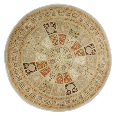 Ankara Weis One-of-a-Kind 11'10 X 11'11 Round Wool Area Rug in Gold