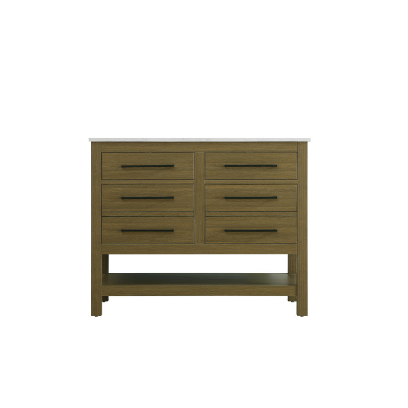 Meuble-lavabo simple 42 po_Moderne_VF60542, Brun châtaigne