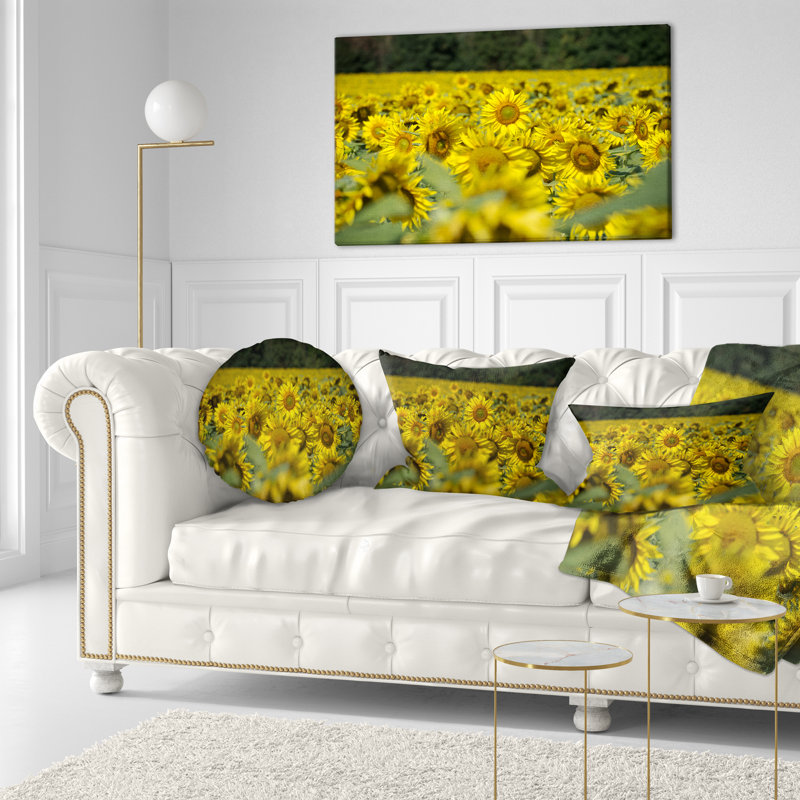 Coussin lumineux jaune vif
