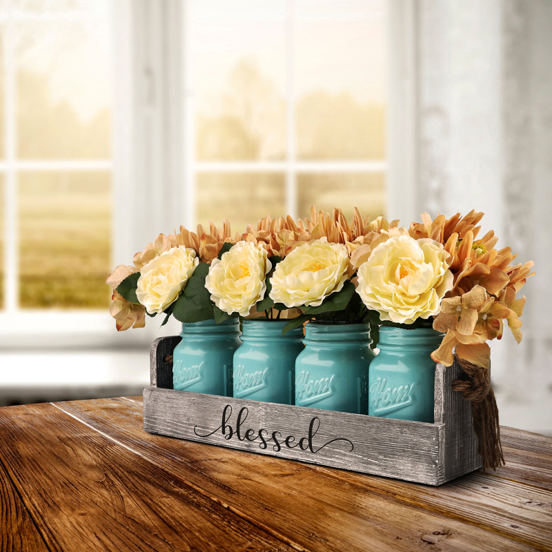 Table Centerpieces For Dining Room, Farmhouse Dining Room Decor Modern Decorations Centerpieces For New Home Gift, Wedding Party,4-Centerpieces For Tables