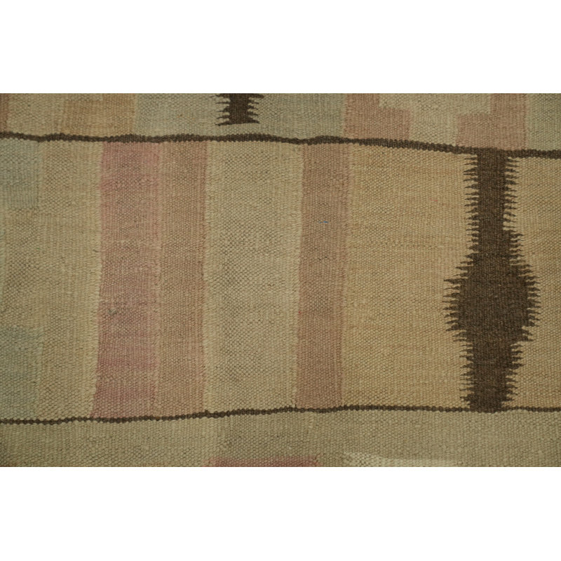 Tapis kilim en laine à tissage plat Earth Tones 5 x 8