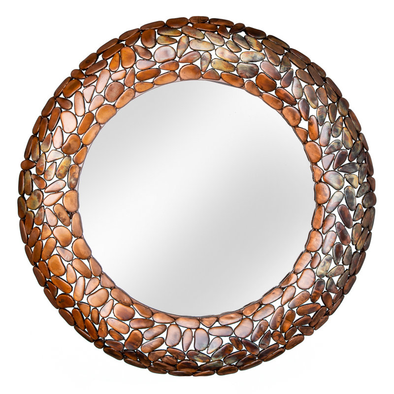 Reder Metal Wall Mirror, Copper