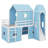 Messerly Kids Bunk Bed with Slide Tent and Tower-1866158991-1866158984